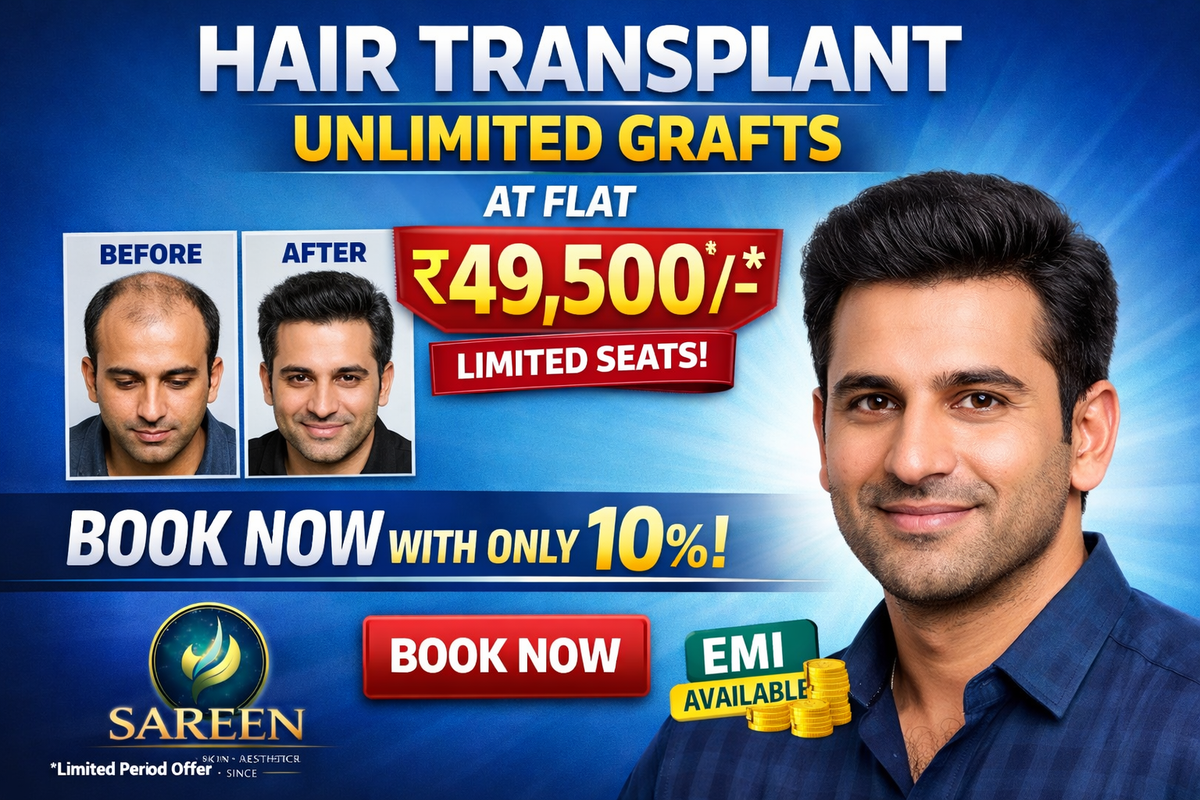 Book Hair transplant @ Rs 4950